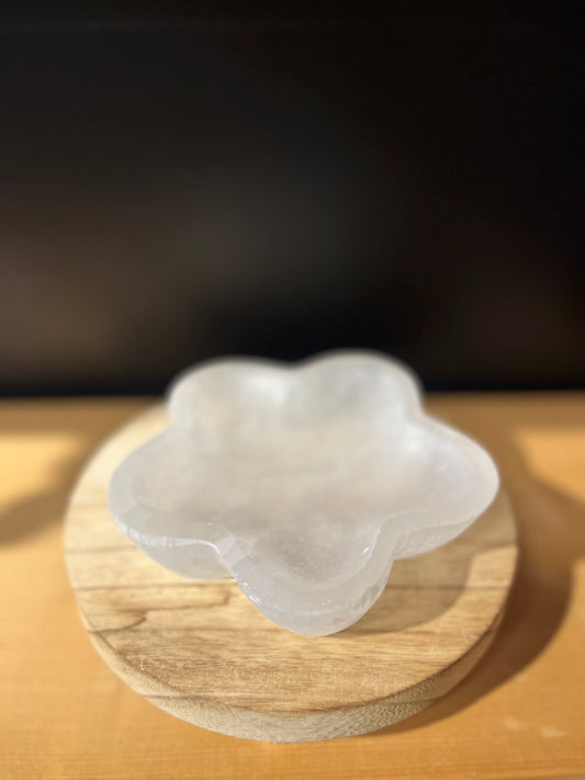 Selenite Flower Bowl