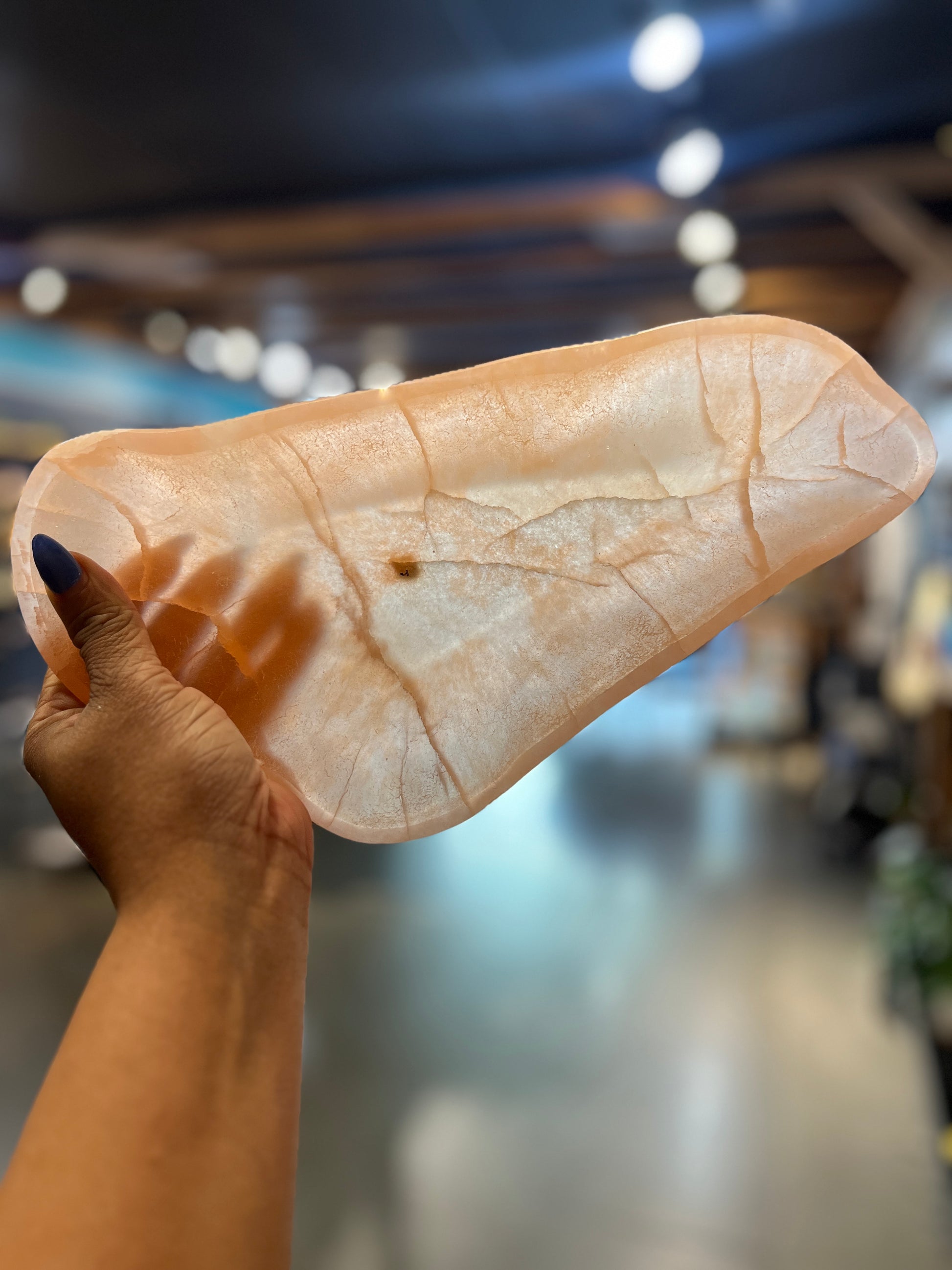 Selenite Oblong Bowls - Orange: Elegance & Energy!